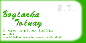 boglarka tolnay business card